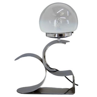 Table Lamp with Murano Glass Shade, 1980s For Sale