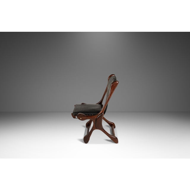 Introducing an incredibly rare mid-century modern leather "sloucher" sling chair designed by Don Shoemaker in solid...