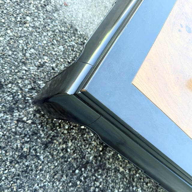 Wood Ming Style Black and Burlwood Coffee Table by Ethan Allen For Sale - Image 7 of 10