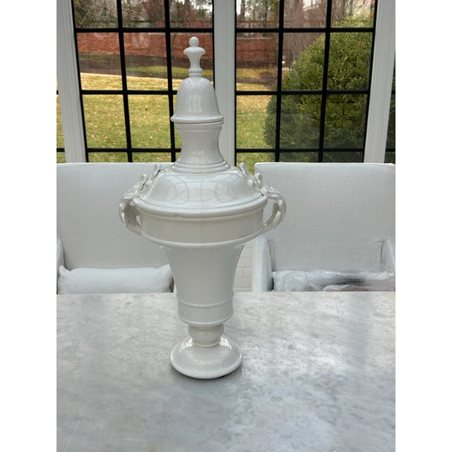 Pair of Global Views Delarobia Urns For Sale - Image 9 of 12