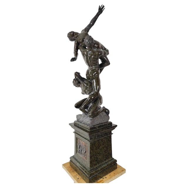 Abduction of Sabine, 19th Century, Serpentine Sculpture For Sale