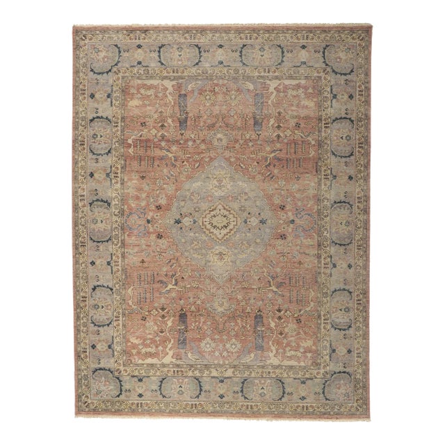 Modern Vintage Style Distressed Rug, 09'00 X 11'10 For Sale