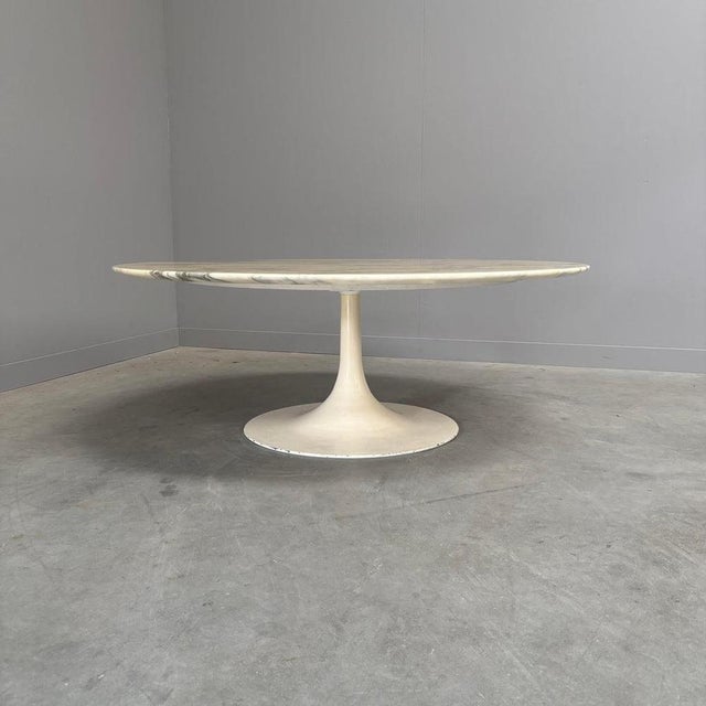 Large Marble Tulip Coffee Table, 1960s For Sale - Image 3 of 13