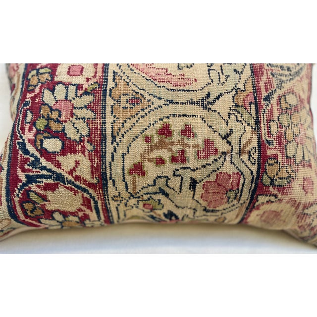 Traditional Pillow Upholstered With Antique Rug For Sale - Image 3 of 8