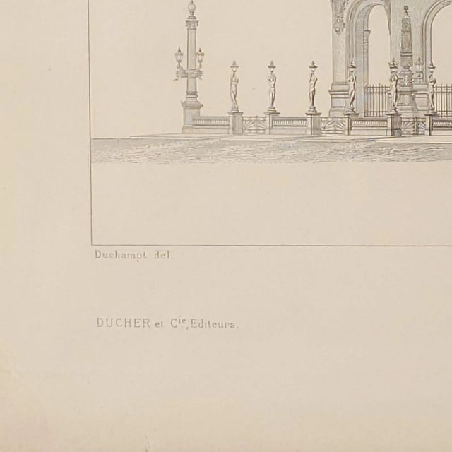 Paper View of the Paris Opera House, France, 19th Century For Sale - Image 7 of 9