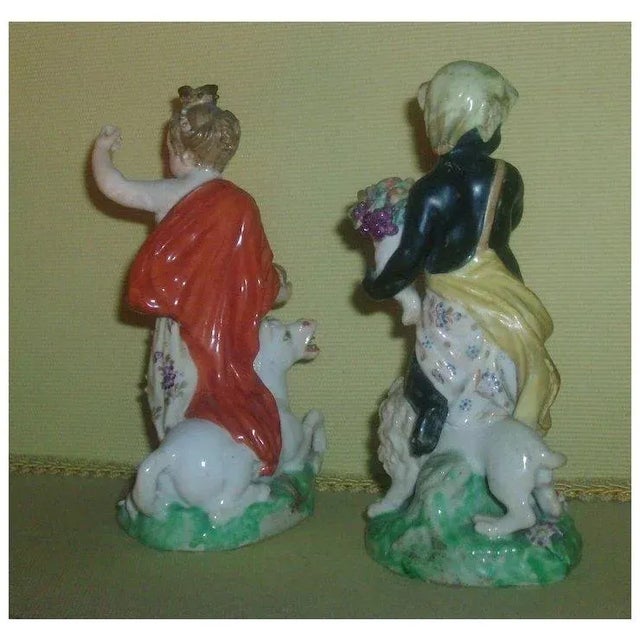 Rococo Antique 18th Century George III William Duesbury Derby Porcelain Continents - Europe and Africa - a Pair For Sale - Image 3 of 8