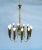 Gold Italian Brass Chandelier, 1940s For Sale - Image 8 of 9