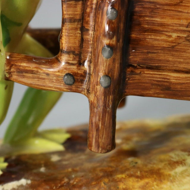 Jerome Massier Majolica Frog With Wheelbarrow For Sale - Image 14 of 14