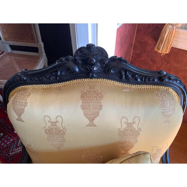 1920s Antique Upholstered Louis XV Armchairs - a Pair For Sale - Image 5 of 11