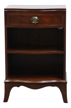 Fancher Furniture Co. Solid Mahogany Traditional Duncan Phyfe Style 18" Open Cabinet Nightstand