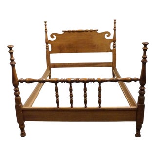 Sprague & Carleton Solid Hard Rock Maple Colonial Early American Full Size Bed 210-400-784 For Sale