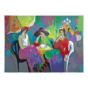 1994 Isaac Maimon "Park Garden Cafe" Fauvist Large Hand Signed Serigraph