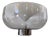 Vintage Glass and Chromed Metal Table Lamp from Leucos, 1970s For Sale