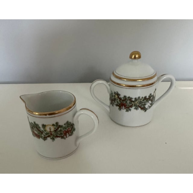 Fitz and Floyd. St.Nicolas Dinnerware Service for 14- 79 Pieces. 1970's For Sale - Image 16 of 17