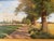 French Country Oil Painting “Avenue With Trees” by Ludvig Kabell For Sale - Image 3 of 6