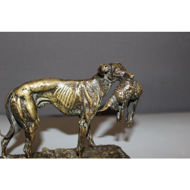 19th Century Greyhound with Hare from Pierre Jules Mene For Sale - Image 9 of 12