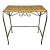 1970s Vintage Boho Chic Coastal Arts & Crafts Wicker and Steel Side Table. For Sale