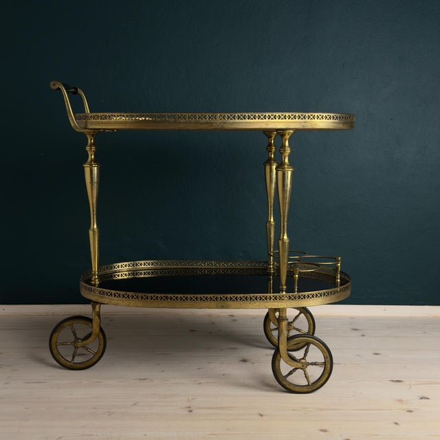 Brown Mid-Century Modern Bar Cart, Italy, 1960s For Sale - Image 8 of 18