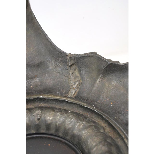 Mid 20th Century Restored Neoclassical Bronze Chandelier With Alabaster Shades For Sale - Image 9 of 9