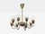 1950s Fog & Mørup, Tulip Chandelier, Opal Glass, Brass, Denmark, 1950s For Sale In New York - Image 6 of 13