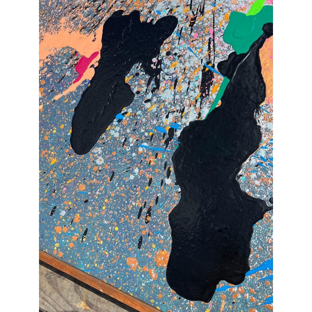 Ronald Davis, Large Color California Abstract Expressionist Copolymer Vinyl Painting Ron Davis, 1983 For Sale - Image 10 of 18