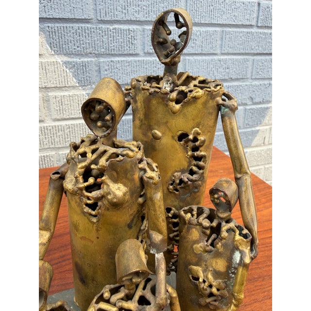 Brass Brutalist Torch Cut Sculpture by James Garner, Signed 1966 For Sale - Image 8 of 11