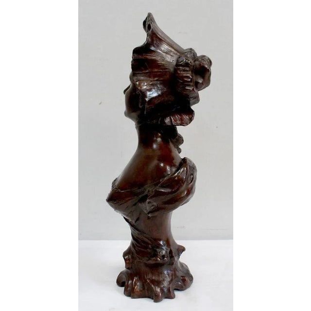 Bronze Woman with Hat by Meslais, Early 20th Century For Sale - Image 17 of 18
