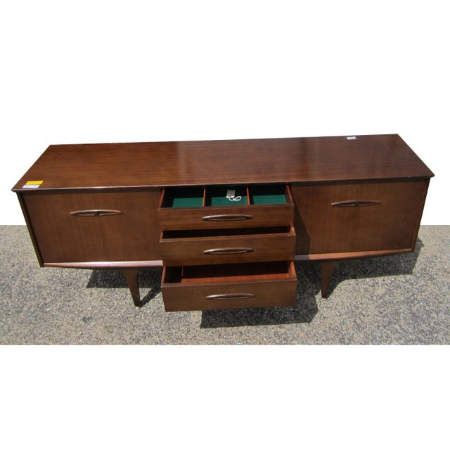 Danish Mahogany Credenza For Sale - Image 4 of 9
