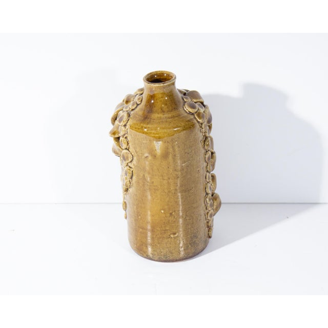 Contemporary Studio Pottery Vase With Floral Design by Julia Riley For Sale - Image 3 of 7