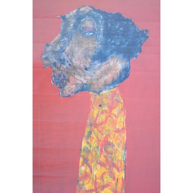 Paper 2002 Sabhan Adam Original Paris Galerie Commines Exhibition Poster For Sale - Image 7 of 8