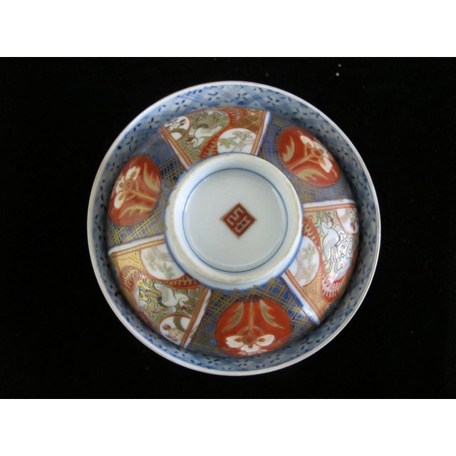 Japanese Imari Porcelain Covered Rice or Soup Bowl With Lid Set of 6 For Sale - Image 15 of 18