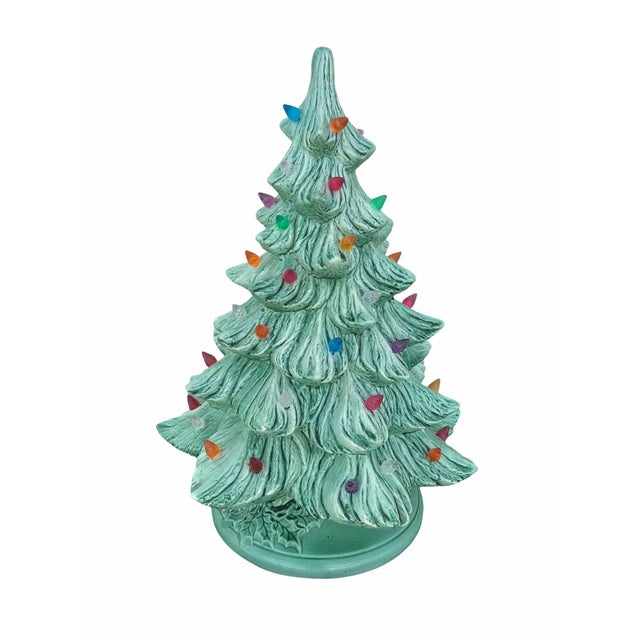 Vintage Ceramic Christmas Tree With Lights Chairish