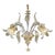 Italian Wall Sconce in Clear Murano Glass with Gold Floral Motifs by Simoeng For Sale - Image 6 of 6