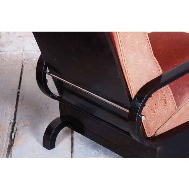 Set of Art Deco Reclining Armchairs attributed to Halabala for Up Závody, Czech, 1920s For Sale - Image 4 of 16