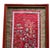 Asian Vintage Asian Oriental Embroidered Red Silk Tapestry Wall Art. Framed. 14x26” For Sale - Image 3 of 5