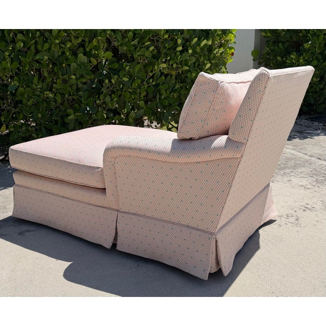 Baker Furniture Company Vintage Baker Furniture English Roll Arm Chaise Lounge Chair For Sale - Image 4 of 12