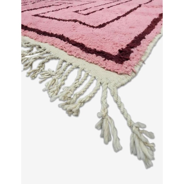 2020s Pink Contemporary Wool Rug - 9.7 X 8 Ft For Sale - Image 5 of 6