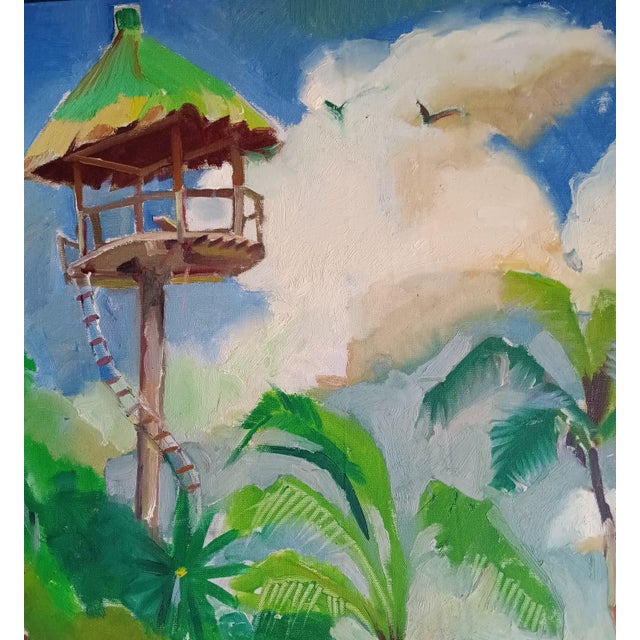 2000 - 2009 Xcaret Adventure and Water Park Near Cancun in Mexico Oil Painting For Sale - Image 5 of 7