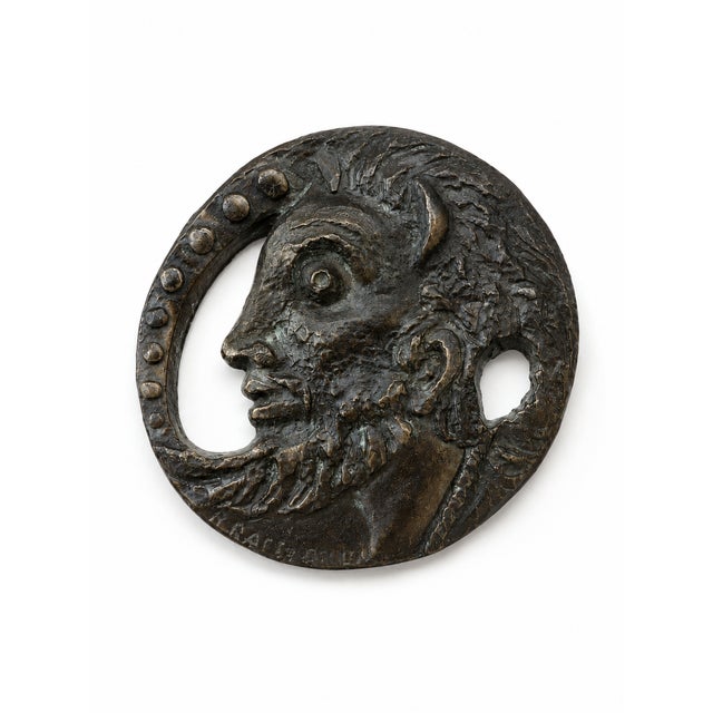 Bella Raftopoulou, Mythological Profile, 1960s, Bronze Sculpture For Sale - Image 6 of 6