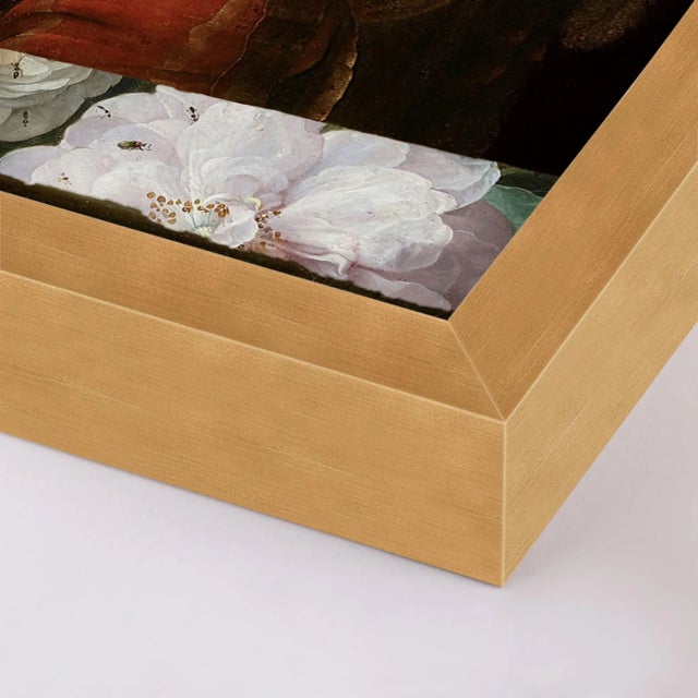 DESCRIPTION: Flower Face 1 by Lara Fowler in Gold Frame, Medium Art Print SPECIFICATIONS: Type: Framed Paper. Framed Size...