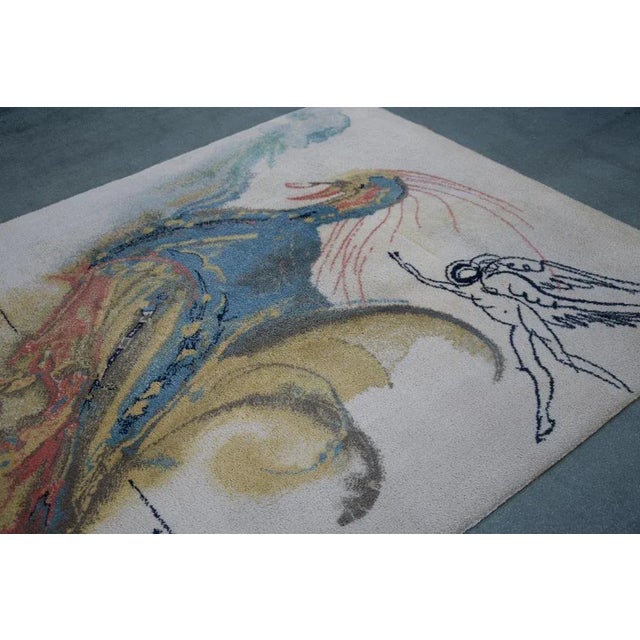 Le Grand Pavon Wool Carpet after Salvador Dali For Sale - Image 8 of 13