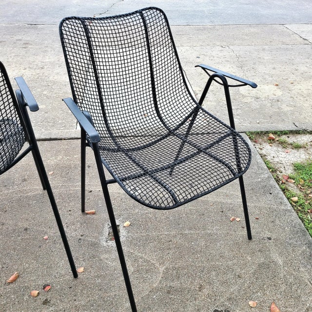 Mid-Century Modern Rare 'Sculptura' Arm Chairs by Russel Woodard (Pair) For Sale - Image 3 of 5