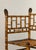 Late Victorian tortoiseshell bamboo armchair with carved acorn finials, bamboo ball details, geometric back splat, slatted...