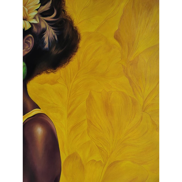 Yellow "Ambiance", Acrylic on Canvas Painting by Franklin Igwenagu For Sale - Image 8 of 8