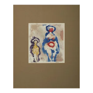 Voe Strother "Emcaustic" Mono Print From Delta Series Matted