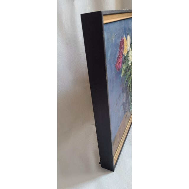 'Cut Roses' Original Framed Art on Canvas. For Sale - Image 10 of 12
