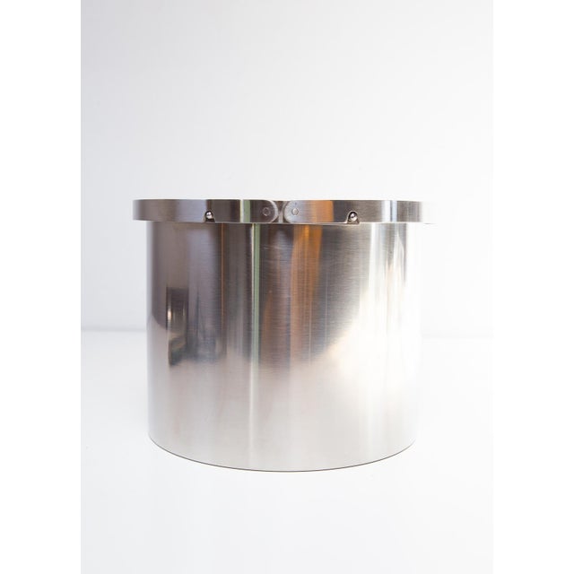Stainless Steel Cylinda Cube Bucket by Arne Jacobsen for Stelton, 1960s For Sale - Image 7 of 9