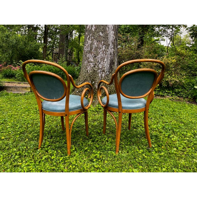 Mid-Century Thonet Style Bentwood Dining Room Armchairs - A Pair For Sale In Saint Louis - Image 6 of 10