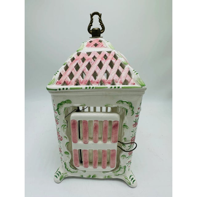 Ceramic Vintage Ceramic Birdcage For Sale - Image 7 of 8