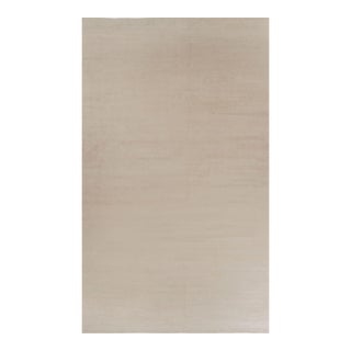 Rug & Kilim’s Oversized Modern Textural Rug in Beige and Cream Striae - 13x22 For Sale